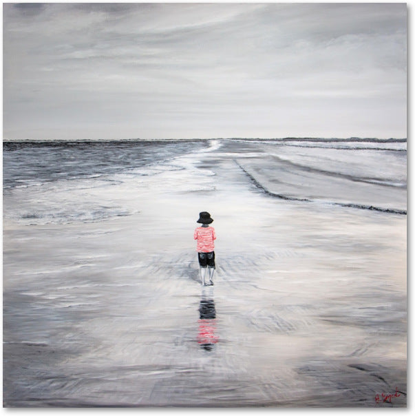 Impression sur papier d'art du tableau "Infini Barbâtre" de Bénédicte Brigeot artiste peintre à Noirmoutier