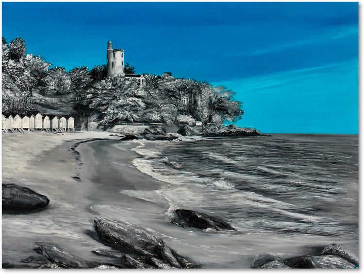 Impression sur papier d'art du tableau "l'Anse rouge" de Bénédicte Brigeot artiste peintre à Noirmoutier