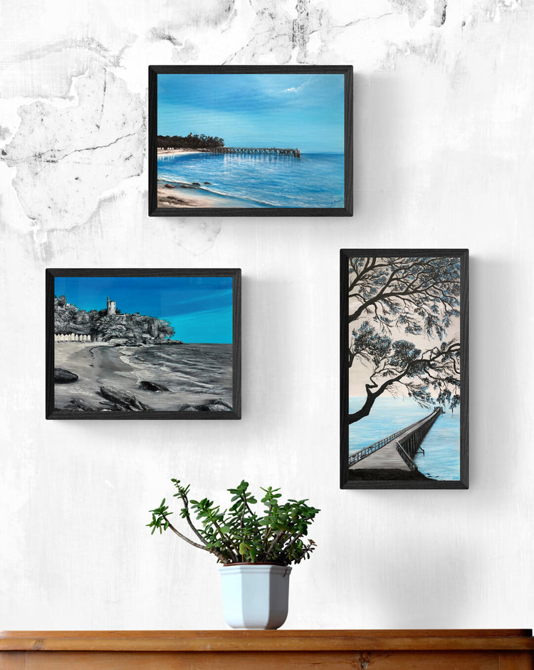 Impression sur papier d'art du tableau "l'Anse rouge" de Bénédicte Brigeot artiste peintre à Noirmoutier