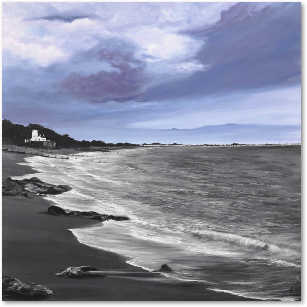 Impression sur papier d'art du tableau "La Clère en janvier" de Bénédicte Brigeot artiste peintre à Noirmoutier