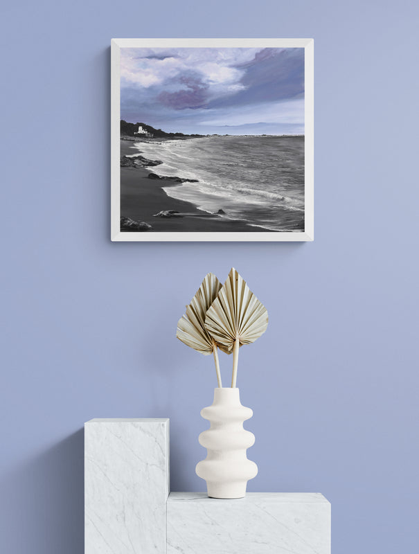 Impression sur papier d'art du tableau "La Clère en janvier" de Bénédicte Brigeot artiste peintre à Noirmoutier