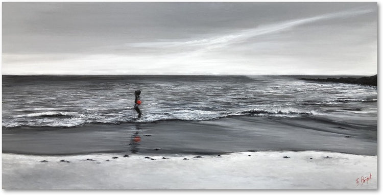 La petite fille au ballon rouge Impression sur Papier d'Art en édition limitée