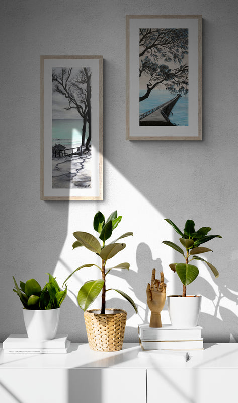 Impression sur papier d'art du tableau "Le chêne vert" de Bénédicte Brigeot artiste peintre à Noirmoutier