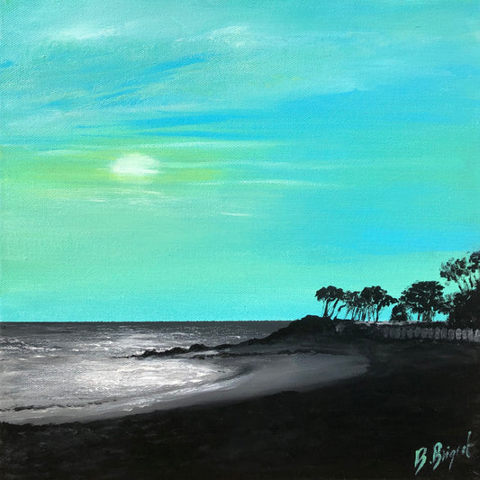 Tableau, Les Dames en bleus, peinture acrylique. Artbeige by Bénédicte Eigelthinger Brigeot, Artiste peintre à Noirmoutier en Vendée