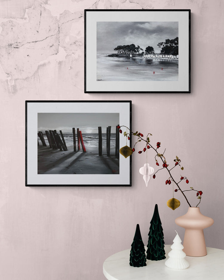 Les cabines blanches Impression sur Papier d'Art en édition limitée