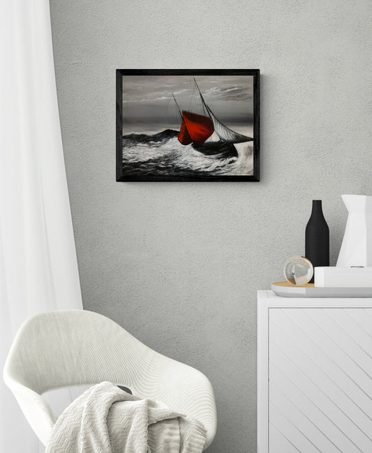 Impression sur papier d'art du tableau "NO 2020" de Bénédicte Brigeot artiste peintre à Noirmoutier