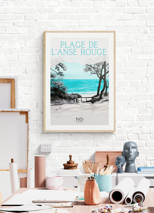 Affiche NO autrement - Plage de l'Anse rouge