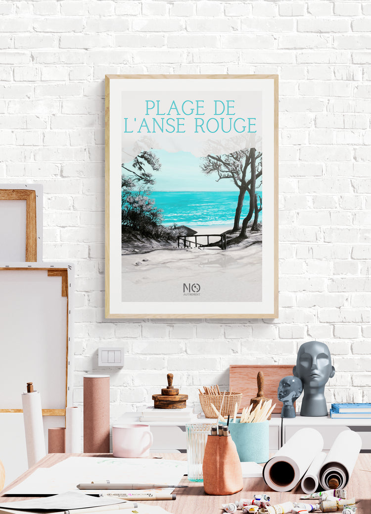 Affiche NO autrement - Plage de l'Anse rouge