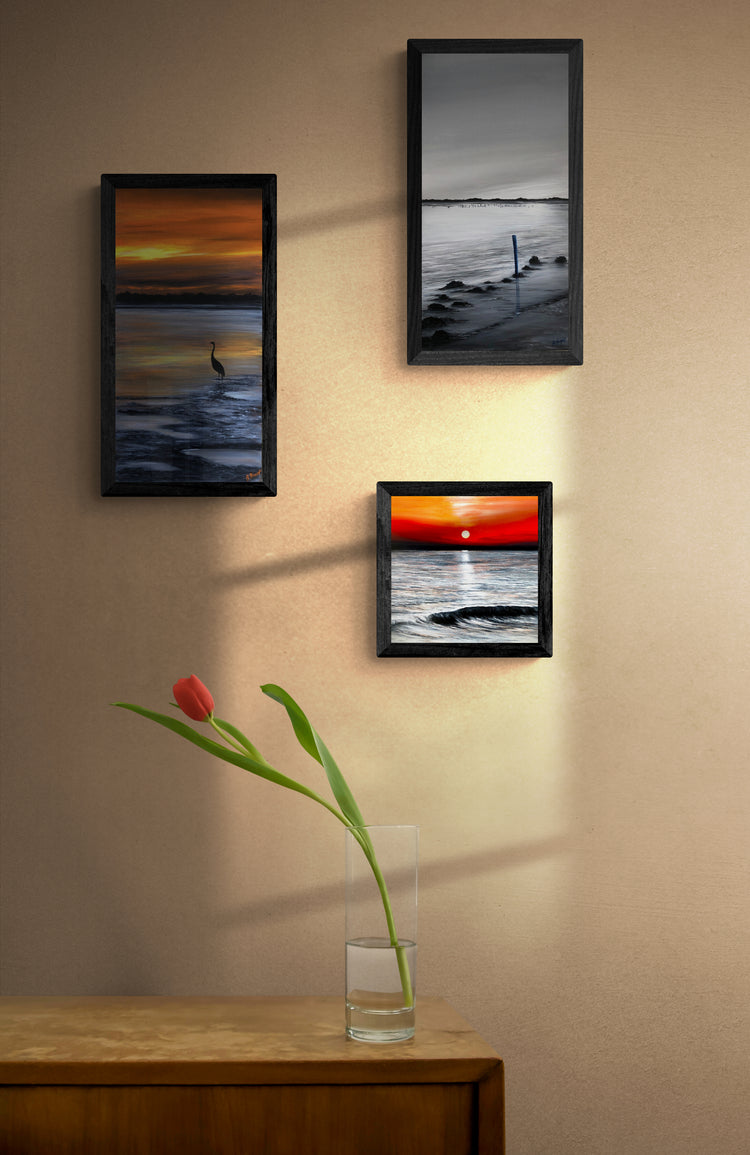 Impression sur papier d'art du tableau "Quand Barbâtre s'endort" de Bénédicte Brigeot artiste peintre à Noirmoutier