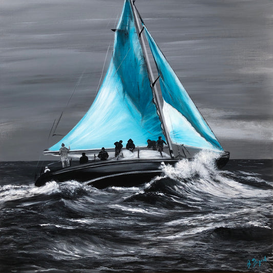 Tableau, Tempête, peinture acrylique. Artbeige by Bénédicte Eigelthinger Brigeot, Artiste peintre à Noirmoutier en Vendée