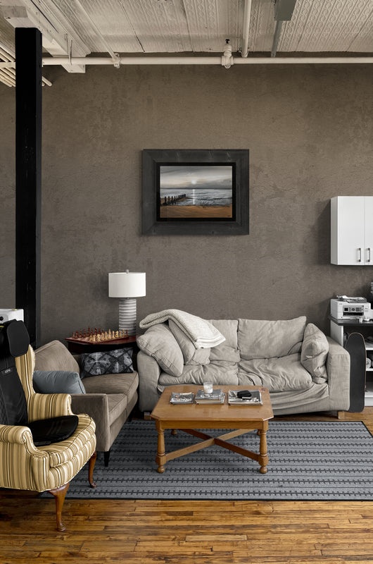 Impression sur papier d'art du tableau "Très tôt un matin aux Sableaux" de Bénédicte Brigeot artiste peintre à Noirmoutier