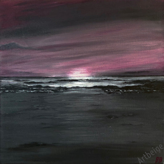 Collection NO autrement... Un soir de basse mer Œuvre originale, Artbeige by Bénédicte Eigelthinger Brigeot, Artiste peintre à Noirmoutier en Vendée