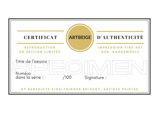Plage des Lutins Impression sur papier d'Art en édition limitée