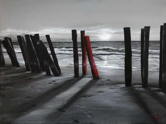 Tableau, La pointe du devin, peinture acrylique. Artbeige by Bénédicte Eigelthinger Brigeot, Artiste peintre à Noirmoutier en Vendée