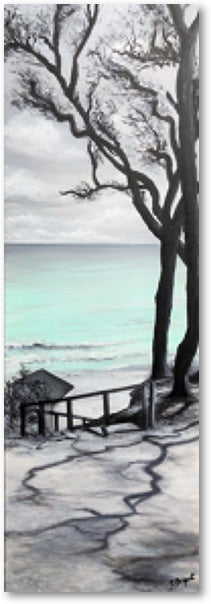 Impression sur papier d'art du tableau "Le chêne vert" de Bénédicte Brigeot artiste peintre à Noirmoutier