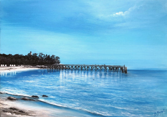 Le ponton bleu Œuvre Originale