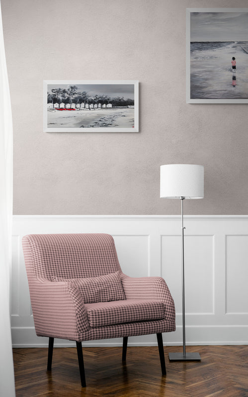 Impression sur papier d'art du tableau "Plage des Sableaux" de Bénédicte Brigeot artiste peintre à Noirmoutier