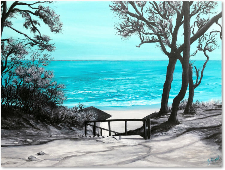 Impression sur papier d'art du tableau "Sérénité" de Bénédicte Brigeot artiste peintre à Noirmoutier