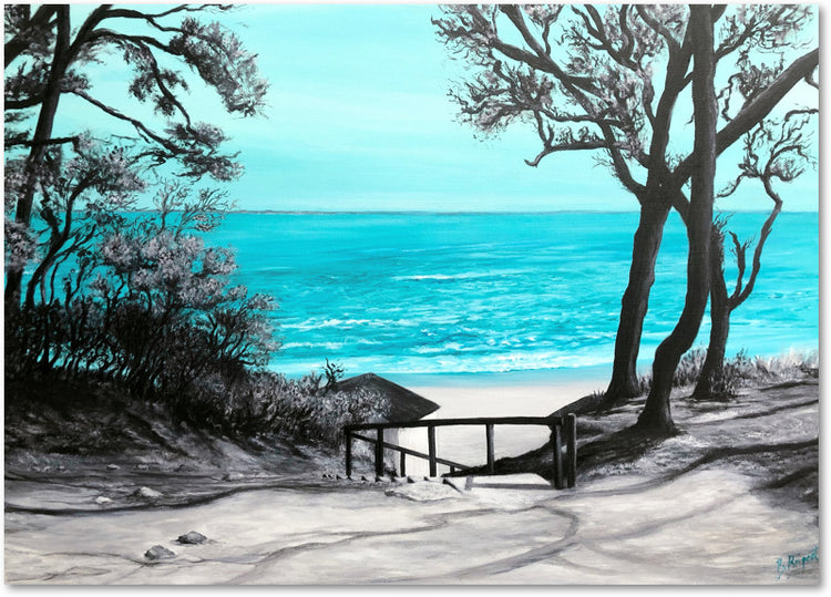 Impression sur papier d'art du tableau "Sérénité" de Bénédicte Brigeot artiste peintre à Noirmoutier