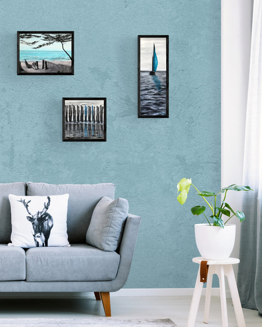 Impression sur papier d'art du tableau "Vogue en duo n°2" de Bénédicte Brigeot artiste peintre à Noirmoutier