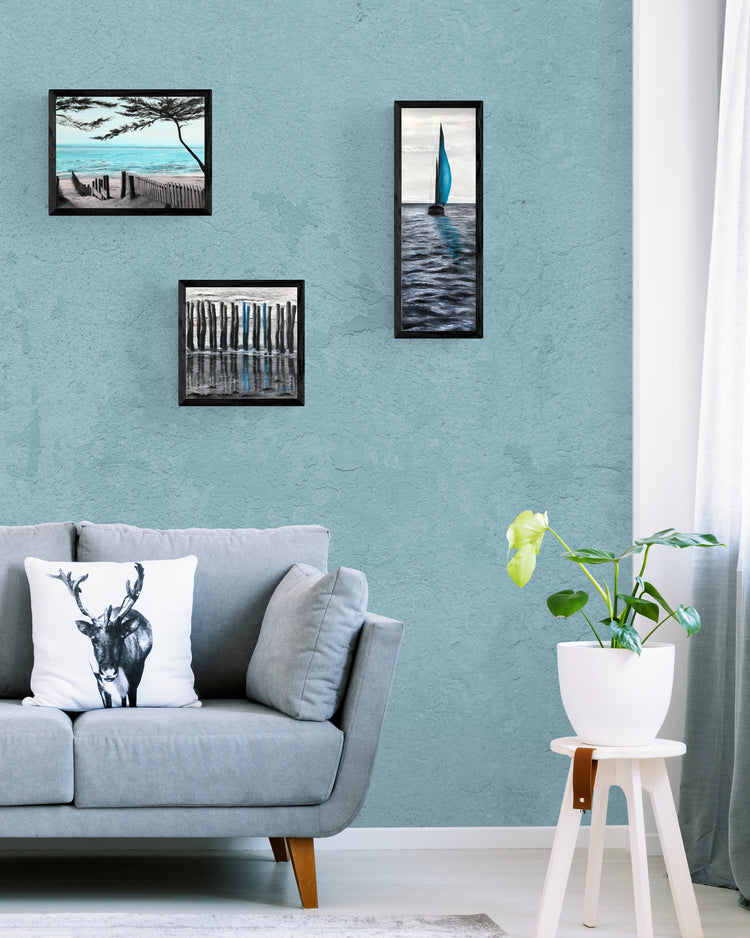 Impression sur papier d'art du tableau "Vogue en duo n°2" de Bénédicte Brigeot artiste peintre à Noirmoutier