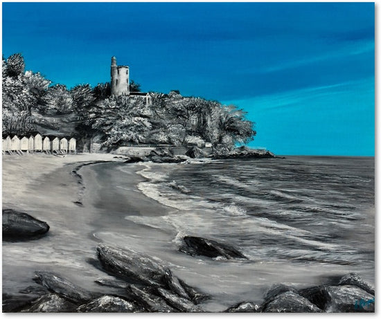 Impression sur papier d'art du tableau "l'Anse rouge" de Bénédicte Brigeot artiste peintre à Noirmoutier