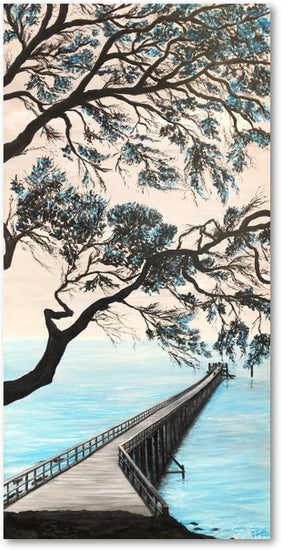 L'arbre bleu de l'estacade Impression sur Papier d'Art en édition limi