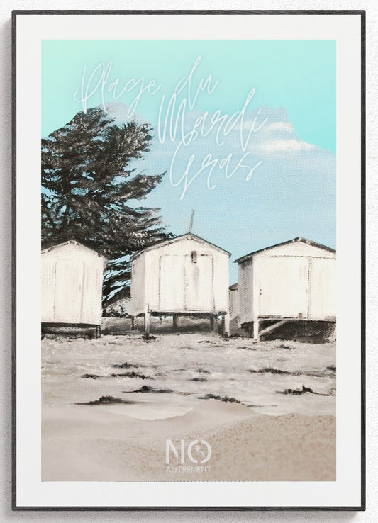 Affiche NO autrement - Plage de mardi Gras