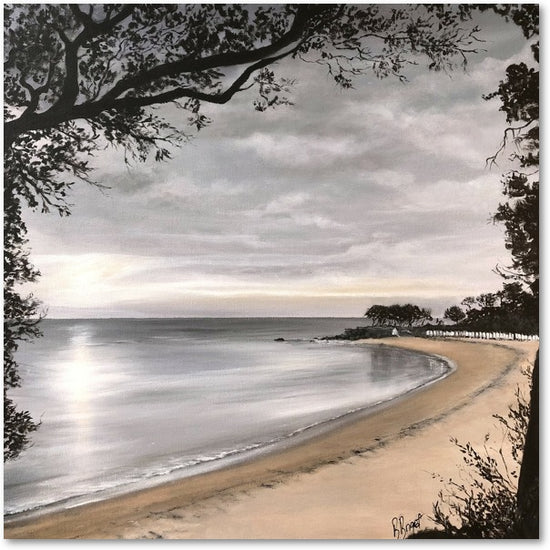 Impression sur papier d'art du tableau "Les dames eau miroir" de Bénédicte Brigeot artiste peintre à Noirmoutier 