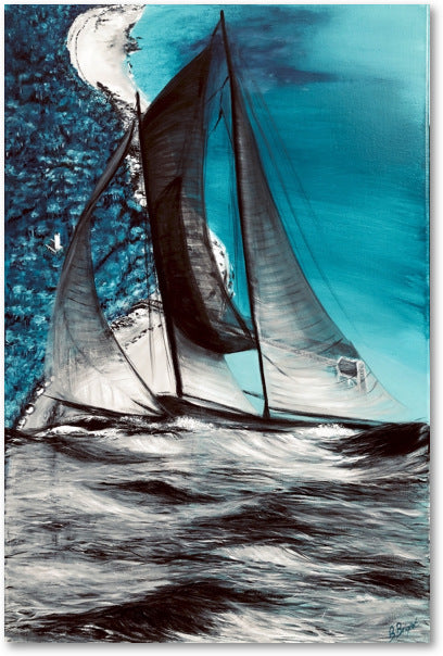 Les Flots Bleus Impression sur Papier d'art en édition limitée