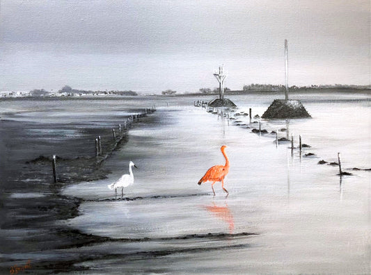 Les oiseaux du Gois Œuvre Originale