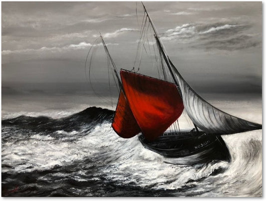 Impression sur papier d'art du tableau "NO 2020" de Bénédicte Brigeot artiste peintre à Noirmoutier