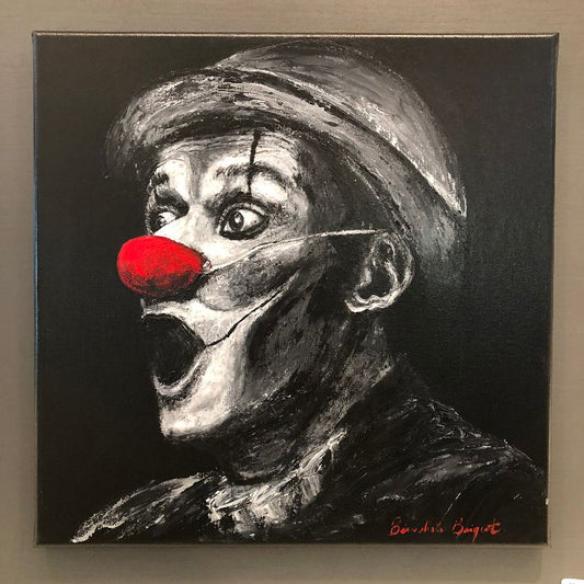 Nez rouge pour clown blanc Oeuvre Originale