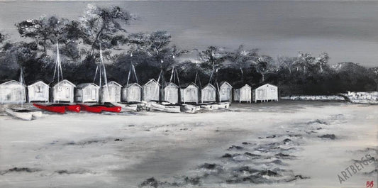 Collection NO autrement... Plage des Sableaux Œuvre originale, Artbeige by Bénédicte Eigelthinger Brigeot, Artiste peintre à Noirmoutier en Vendée