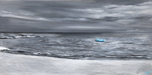 Collection NO autrement... La barque de la Madeleine, Tableau Artbeige by Bénédicte Eigelthinger Brigeot, Artiste peintre à Noirmoutier en Vendée