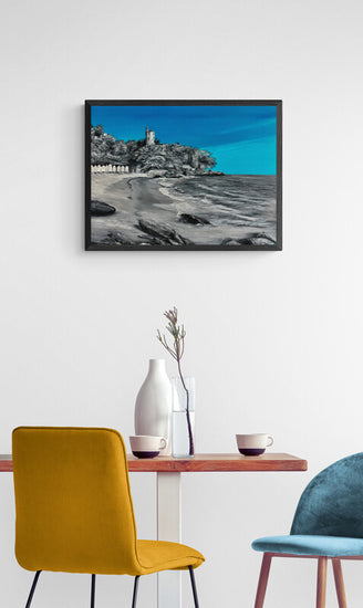 Impression sur papier d'art du tableau "l'Anse rouge" de Bénédicte Brigeot artiste peintre à Noirmoutier